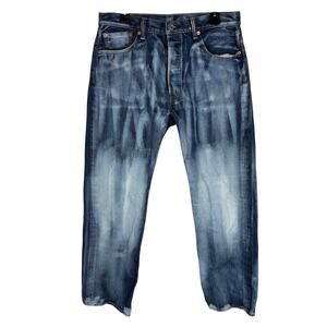 Levi's 501 XX Jeans Men 32x29 Blue Denim Stonewash Button-Fly Original Straight